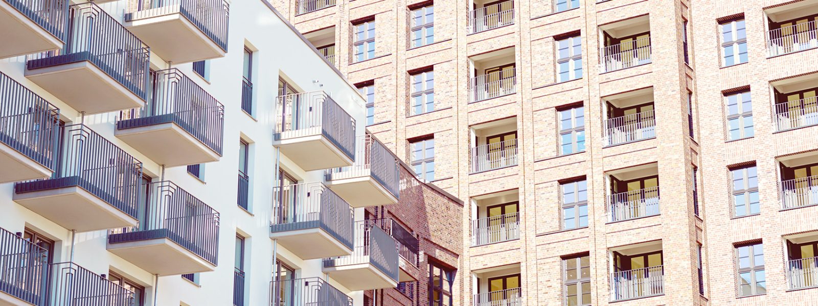 Image of modern London apartment blocks.